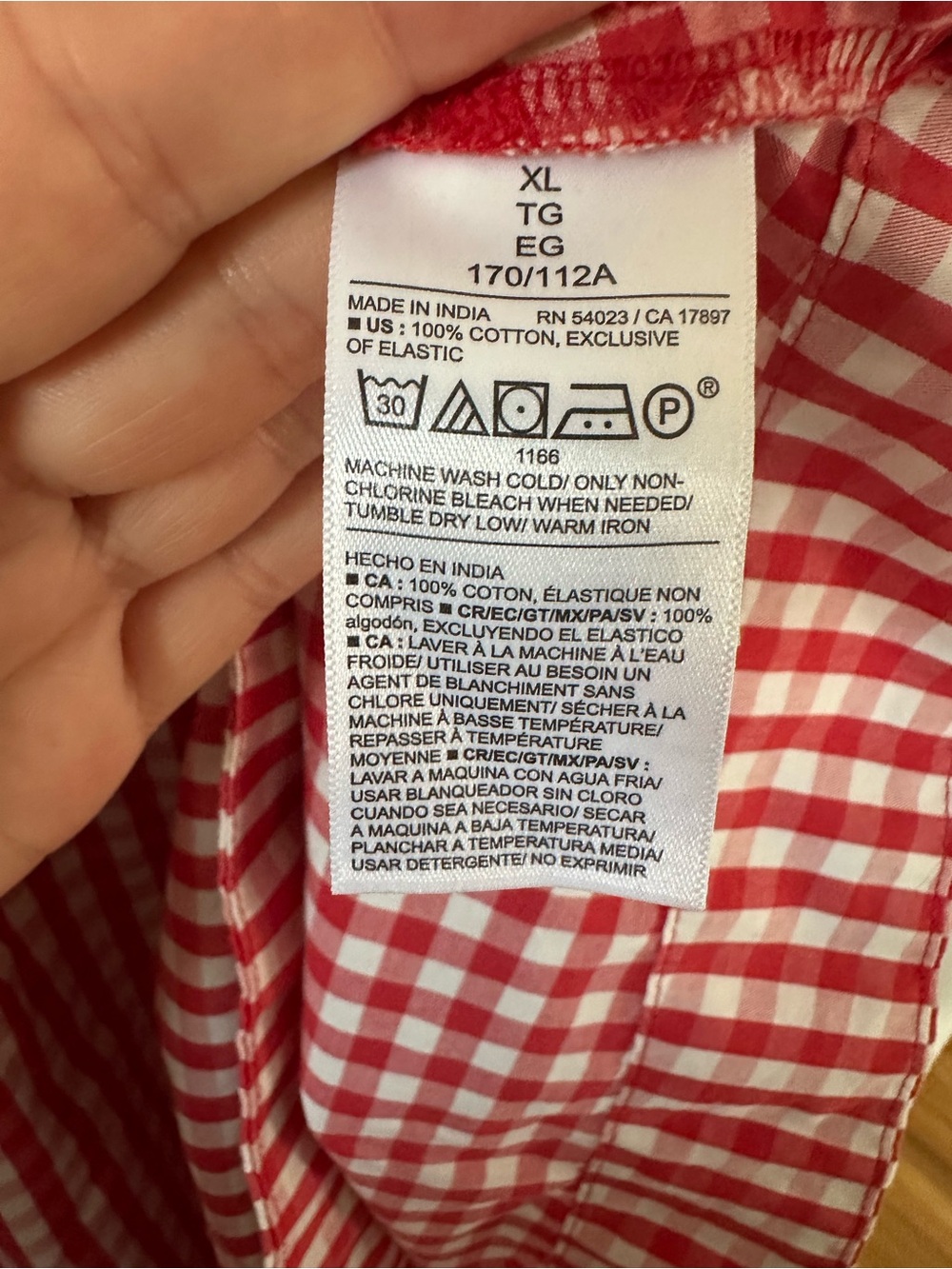 Old Navy Red & White Gingham Sundress with Smocked Neckline - Picture 4 of 5